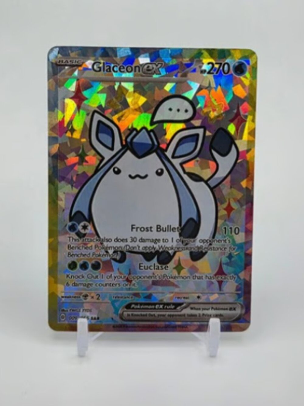 Glaceon Art Card READ DESCRIPTION: HOLO Glaceon Card Glaceon Pokemon Card p1